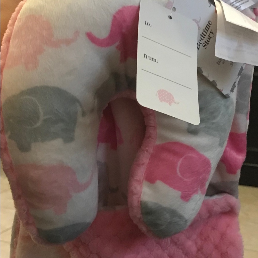 Bedtime story Travel blanket Pink elephants 2 pc